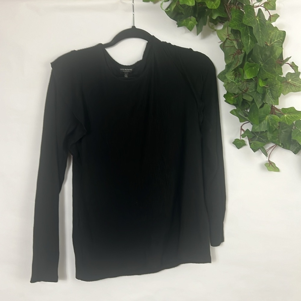 Lucky Brand Black Crew Neck Sweater